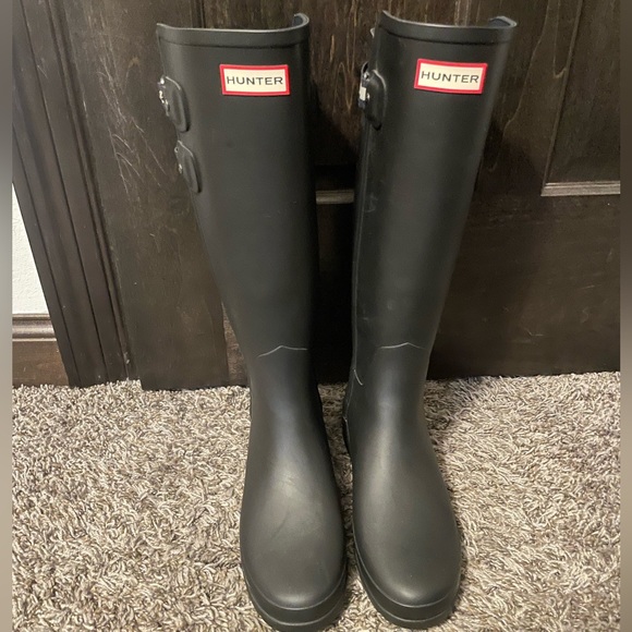 Hunter Refined Webbing Back Strap Tall Boots - Picture 3 of 6